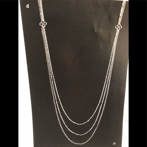 Stella and Dot Libby layering necklace- silver